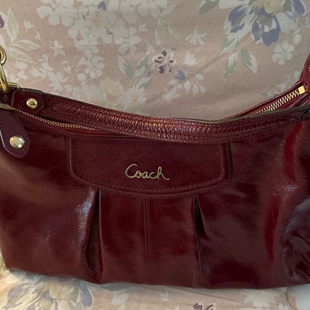 Coach patent leather- RED